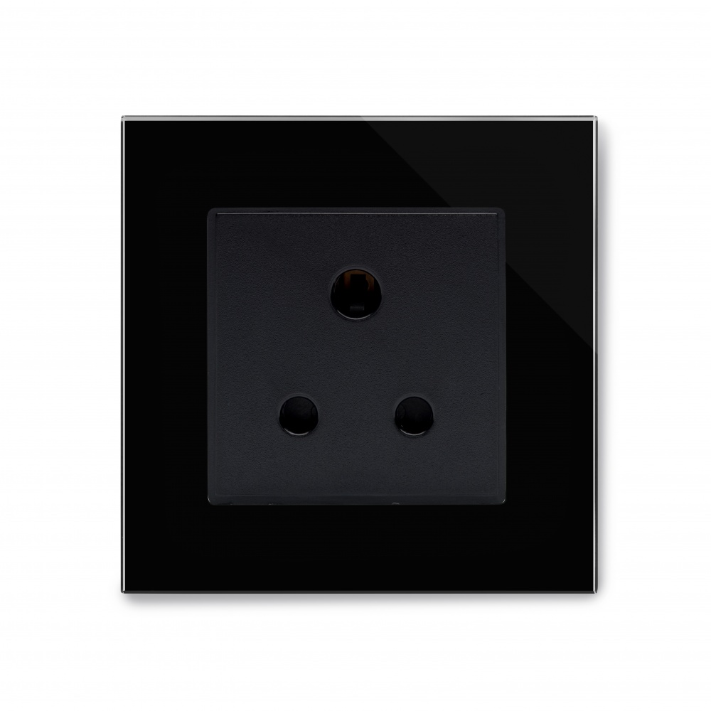 Crystal PG 15A Round Pin Socket Black RetroTouch Designer Light